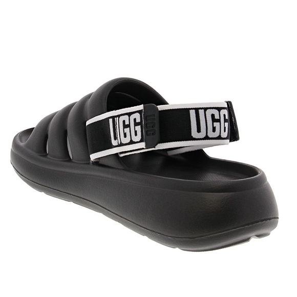 UGG Black Size 10 Sport Yeah Sandals new soft flexible adjustable back strap - Picture 5 of 9